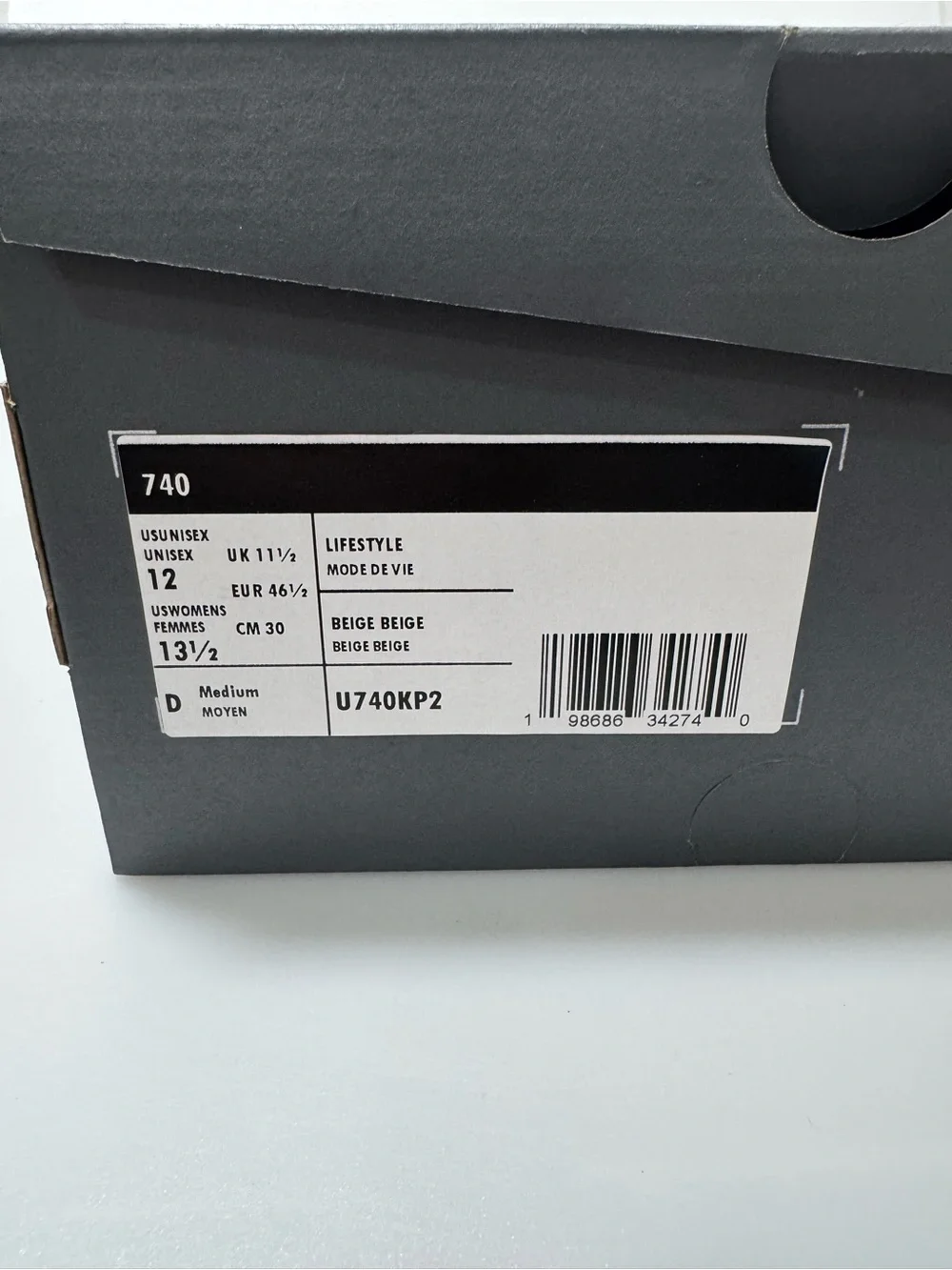 New Balance 740v2 Bisque Angora Size 12  U740KP2